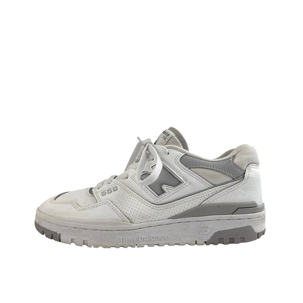 New Balance 550 Rain Cloud Men's White Gray Low Top Sneakers Shoes M-7 W-8.5